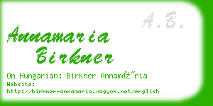 annamaria birkner business card